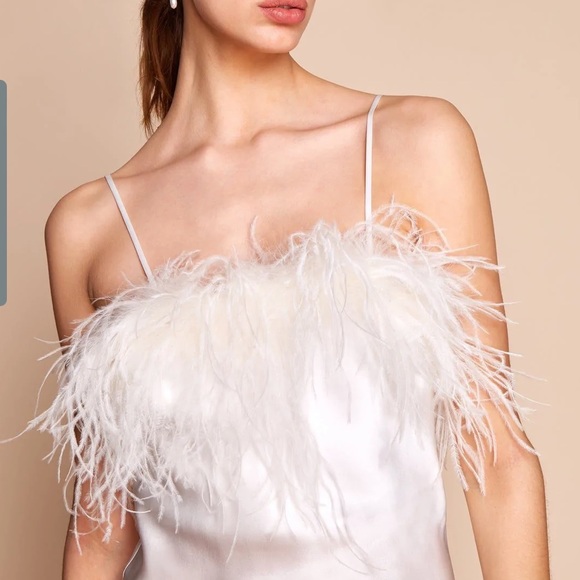 GILDA & PEARL
CAMILLE SILK AND FEATHER SLIP IVORY
Medium size new with tags - Picture 3 of 6